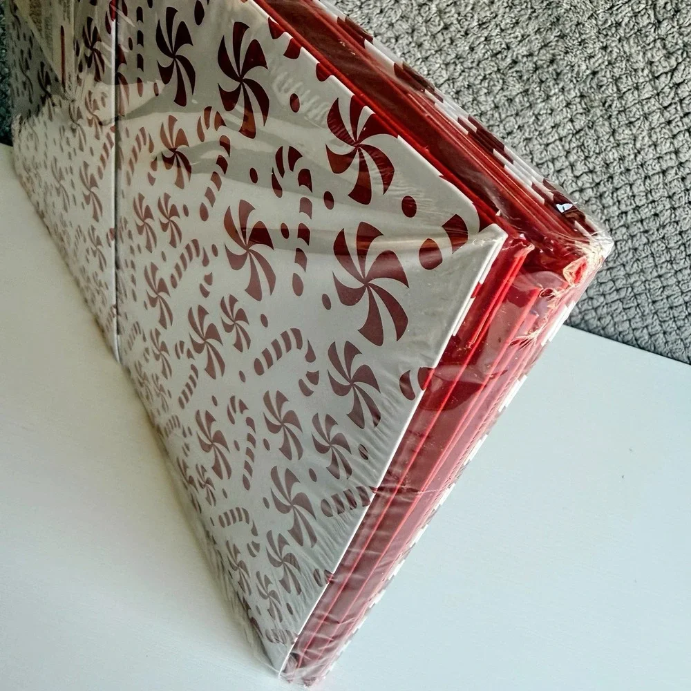 Celebrate It Christmas Gift Boxes Peppermint Candy Cane 6 Pc Elegant New Sealed